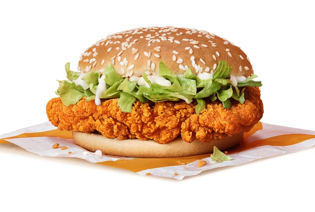 The McSpicy burger launched at McDonald's yesterday