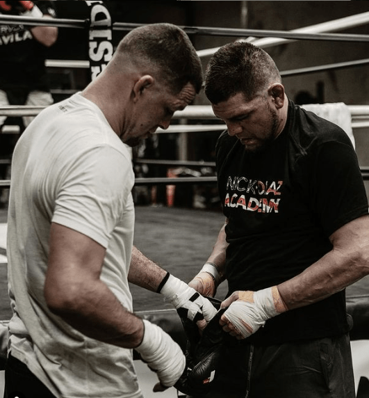 Nate Diaz with brother Nick