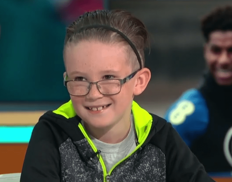 Dexter Rosier, nine, appeared on Good Morning Britain today after writing a touching note to Marcus Rashford