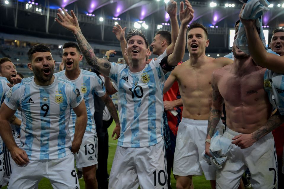 Lionel Messi led the celebrations at the Maracana in Rio de Janeiro