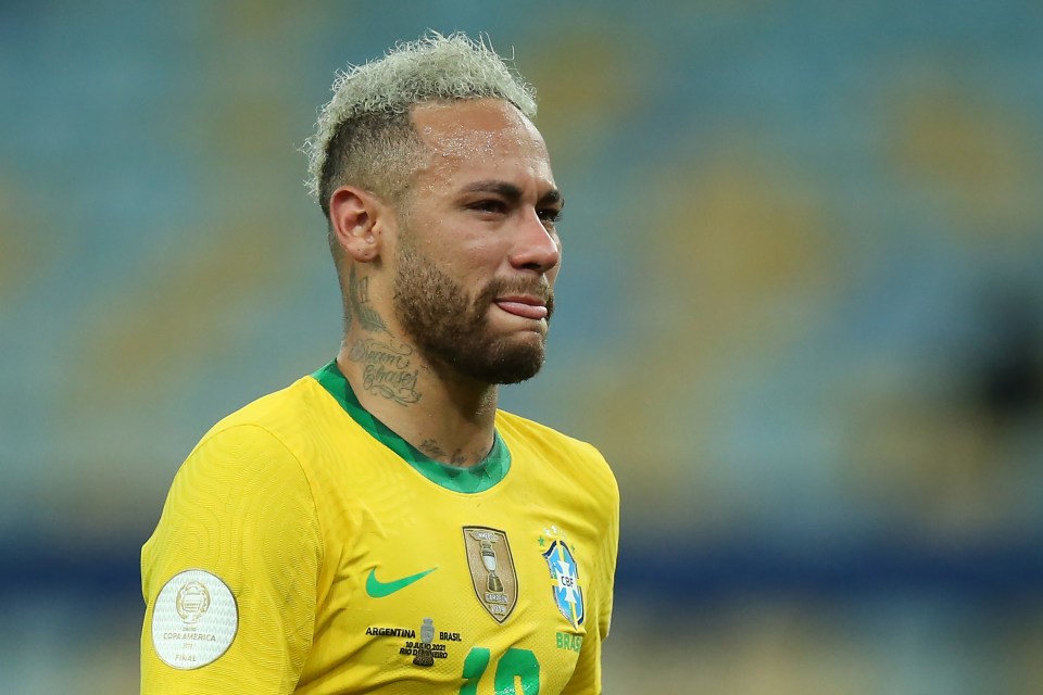 Neymar was left in tears as Brazil lost to their rivals on home soil