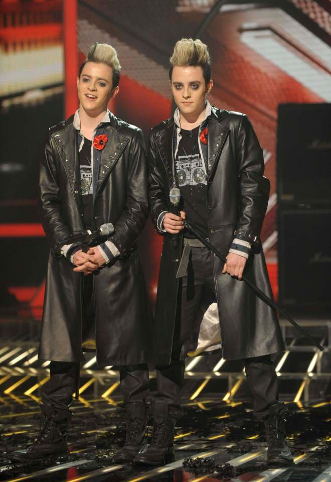 Irish identical twins John and Edward Grimes were famed on series six as much for their matching blond quiffs as their tuneless singing