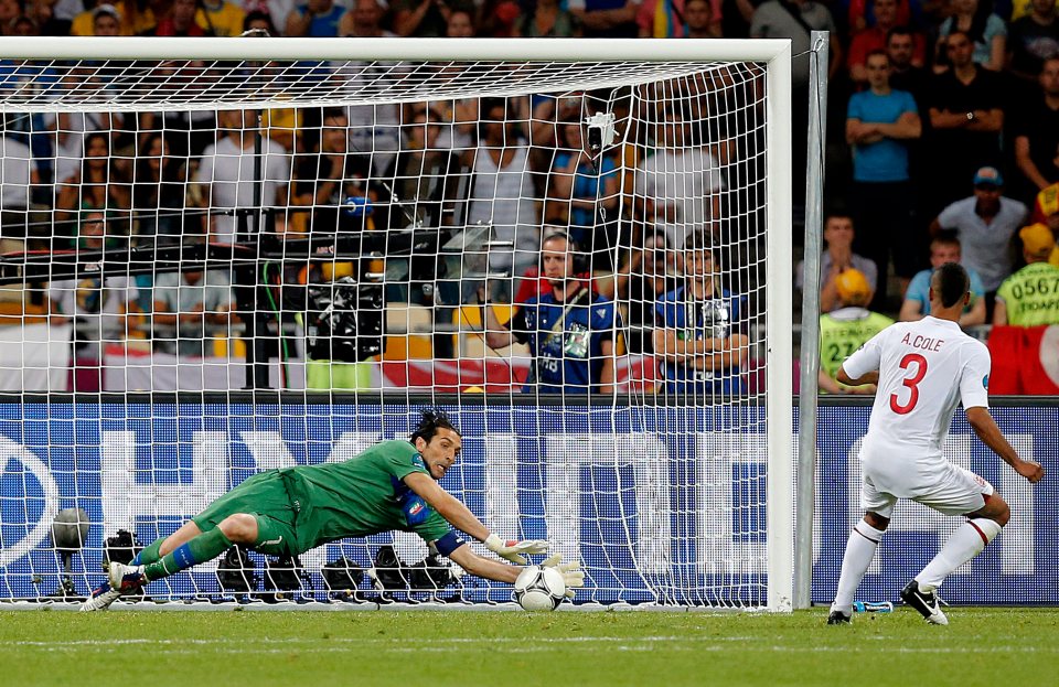 Ashley Cole misses his penalty as England crash out of the 2012 Euros