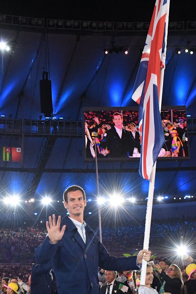 Andy Murray was Great Britain's flag-bearer in Rio at the 2016 Olympics