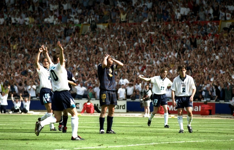 Gary McAllister saw his penalty against England saved at Euro 96