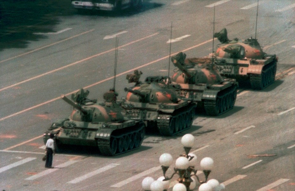 The picture of Tank Man has come to symbolise the spirit of the protesters