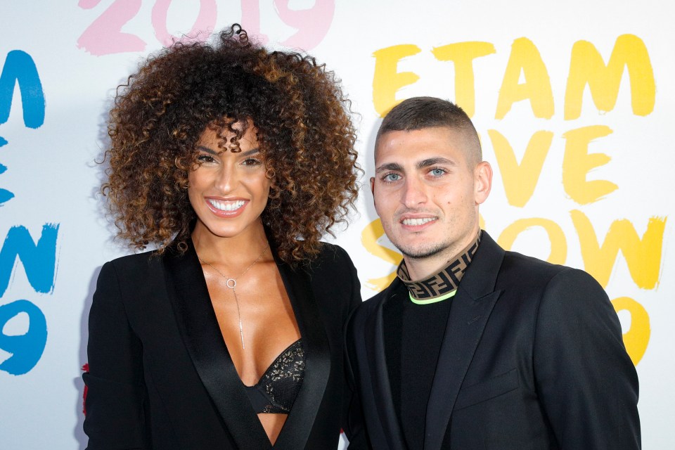 Jessica, 29, wows next to her Italian midfielder boyfriend, Marco Verratti, 28