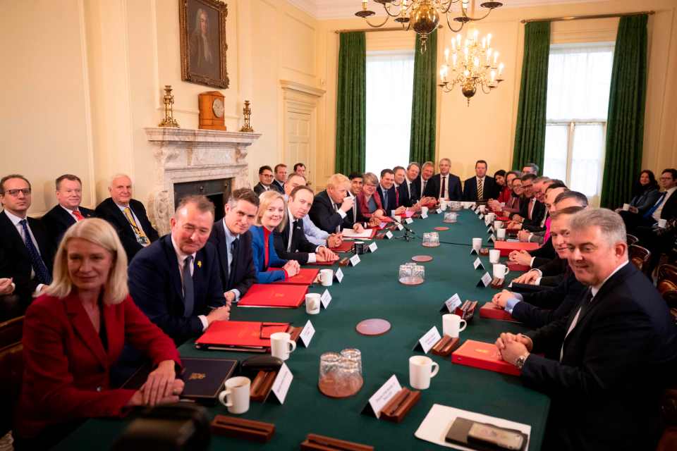 The PM and Sajid Javid at a Cabinet meeting in 2019 shows why there are concerns many more Ministers could need to isolate