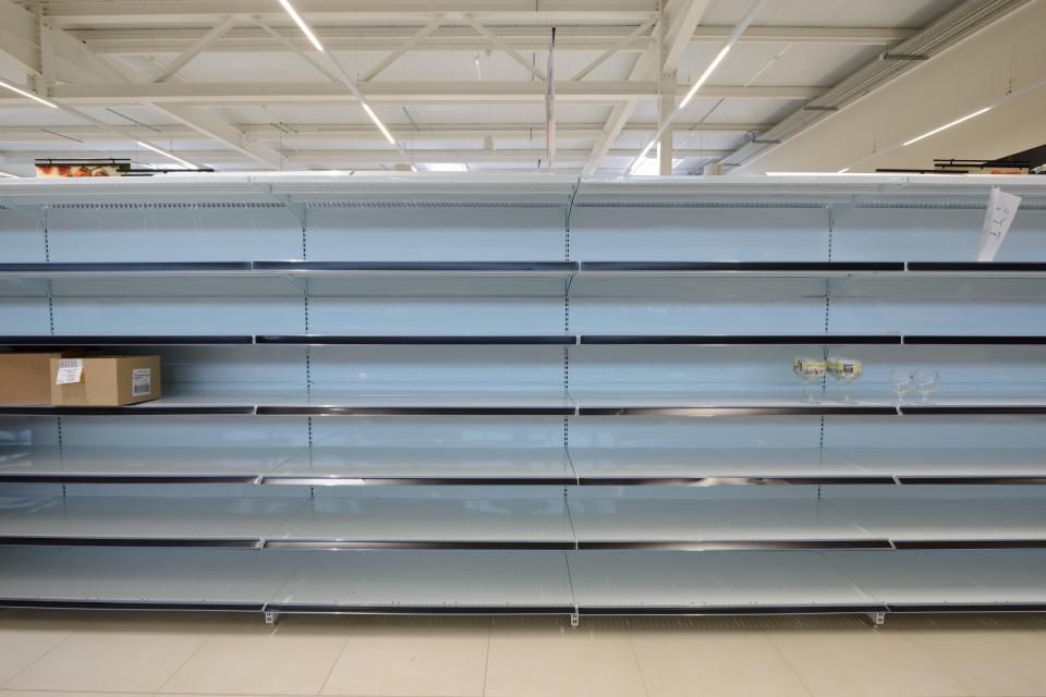 The 'major disruption' to food supplies could mean empty shelves