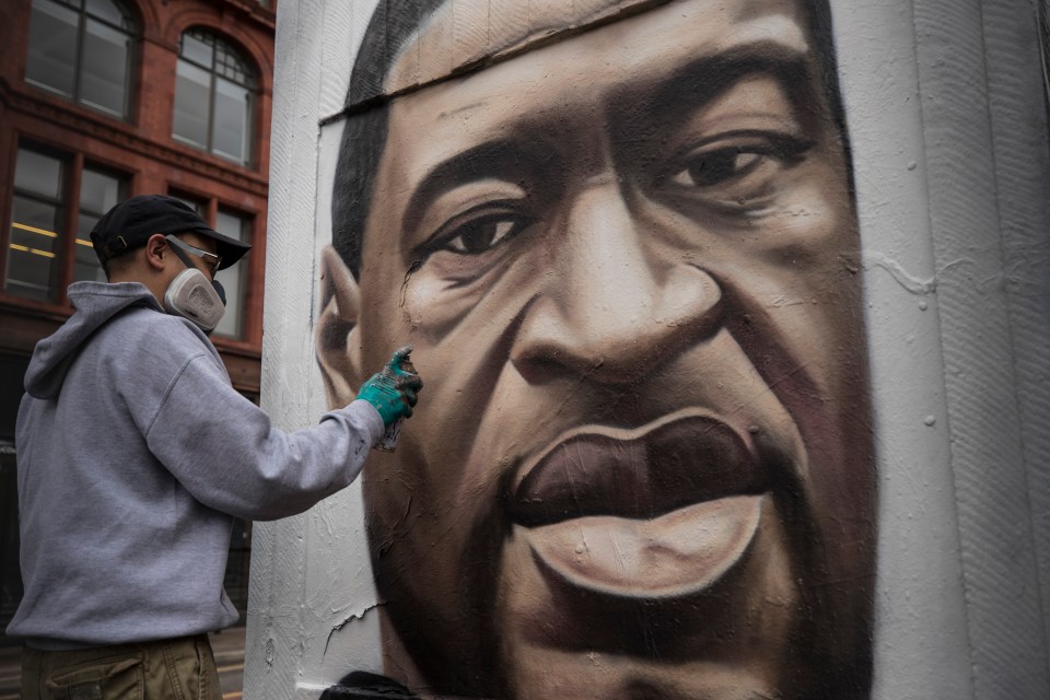 Akse's George Floyd mural was defaced by racists in June last year