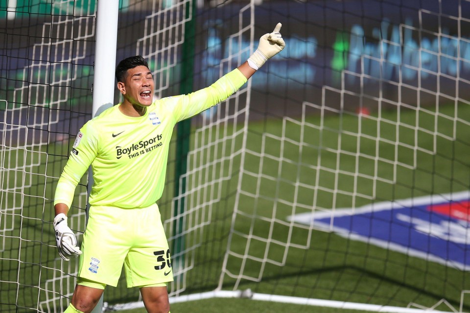 Birmingham keeper Neil Etheridge is receiving Covid-19 treatment in hospital