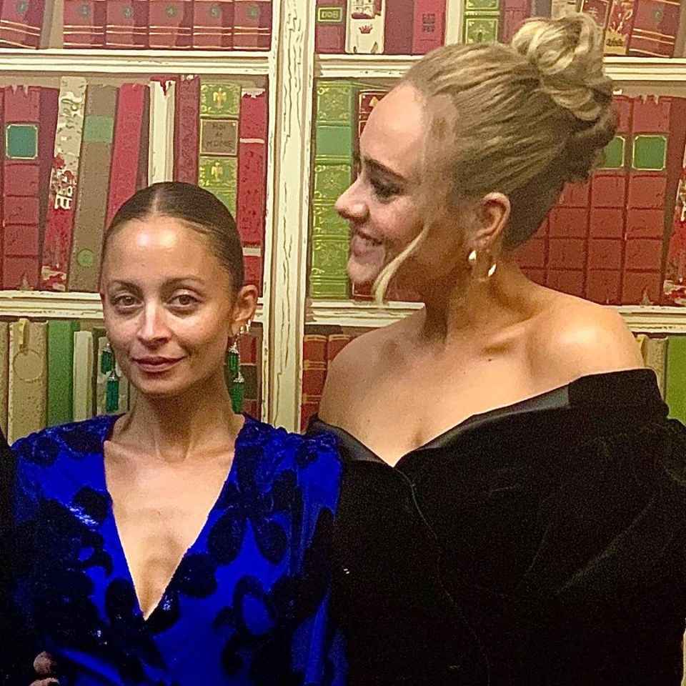 Adele with her close friend Nicole Richie