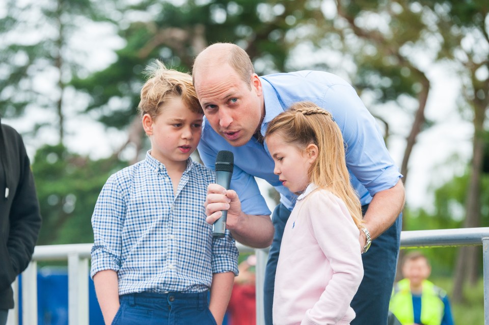 William will often get down at eye level when talking to his kids