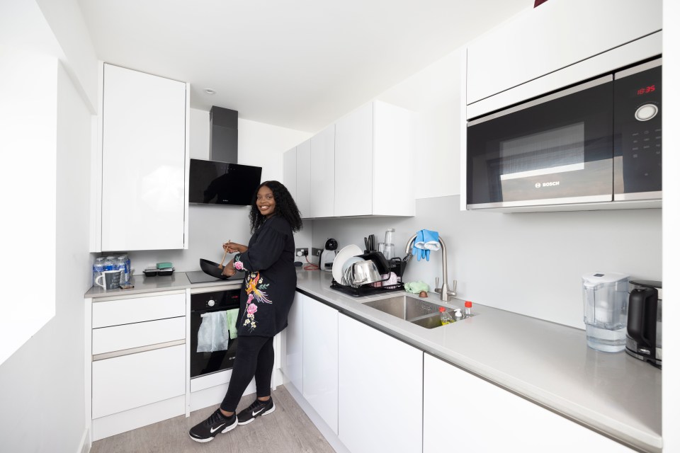 She moved into her flat in January this year after completing in December