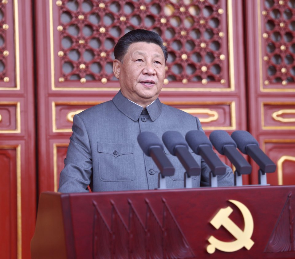 President Xi Jinping today boasted of his nation's might on the 100th anniversary of the Communist Party in China