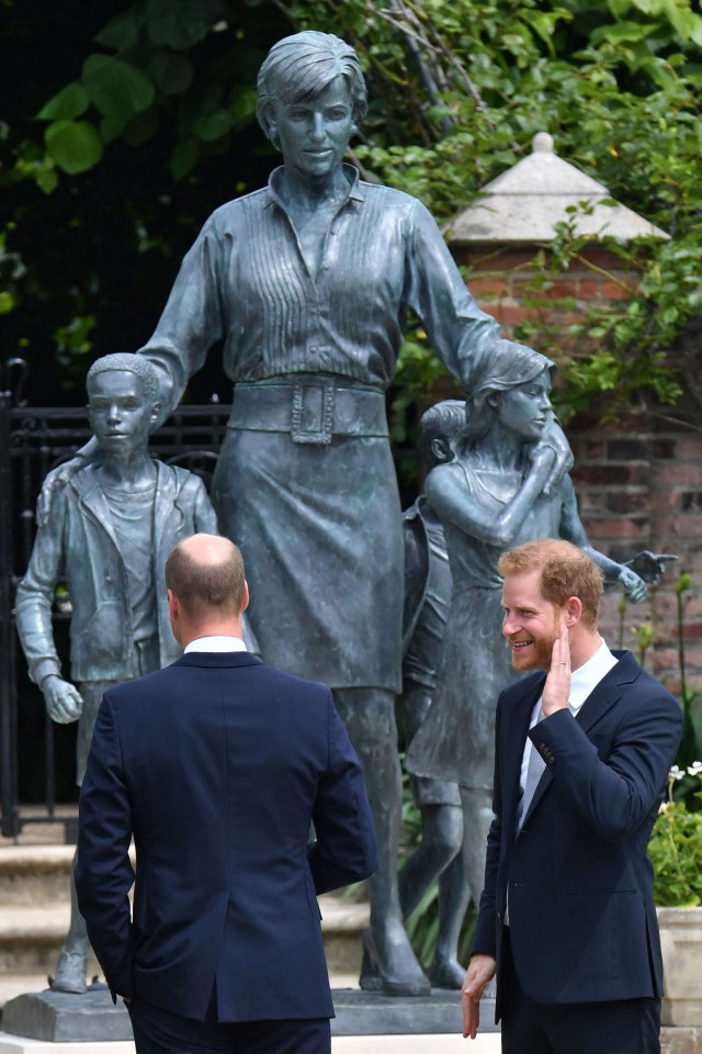 The brothers came together this week to unveil a statue of their mother, Princess Diana