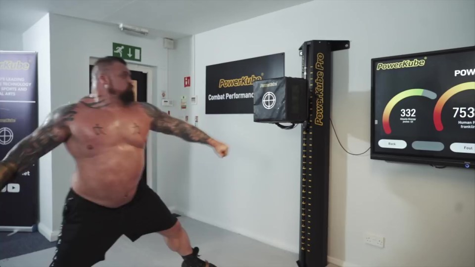 Eddie Hall attempted to set a new world record for punching power