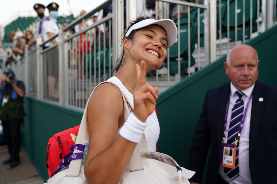 The British 18-year-old was all smiles as she came off Court 12 having dumped out Marketa Vondrousova