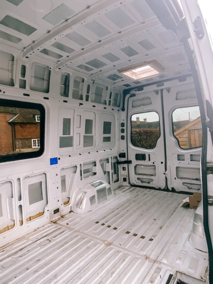 Amy moved into a £10k Mercedes Sprinter van which she renovated hersel