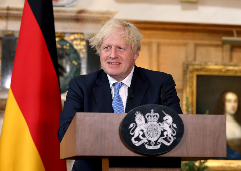 Boris Johnson held a press conference from Chequers with Angela Merkel this month