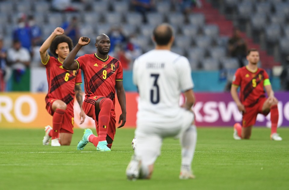 Italy took the knee in solidarity with Belgium but said the gesture is not a representation of their own position