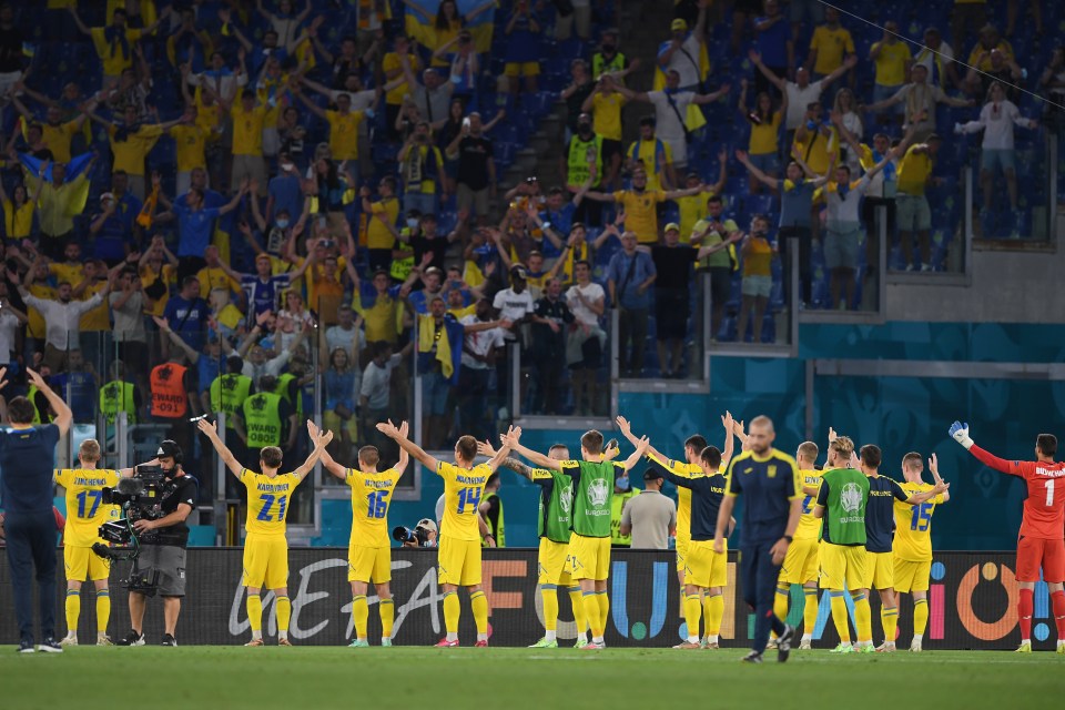 Ukraine bowed out in style by paying tribute to their fans