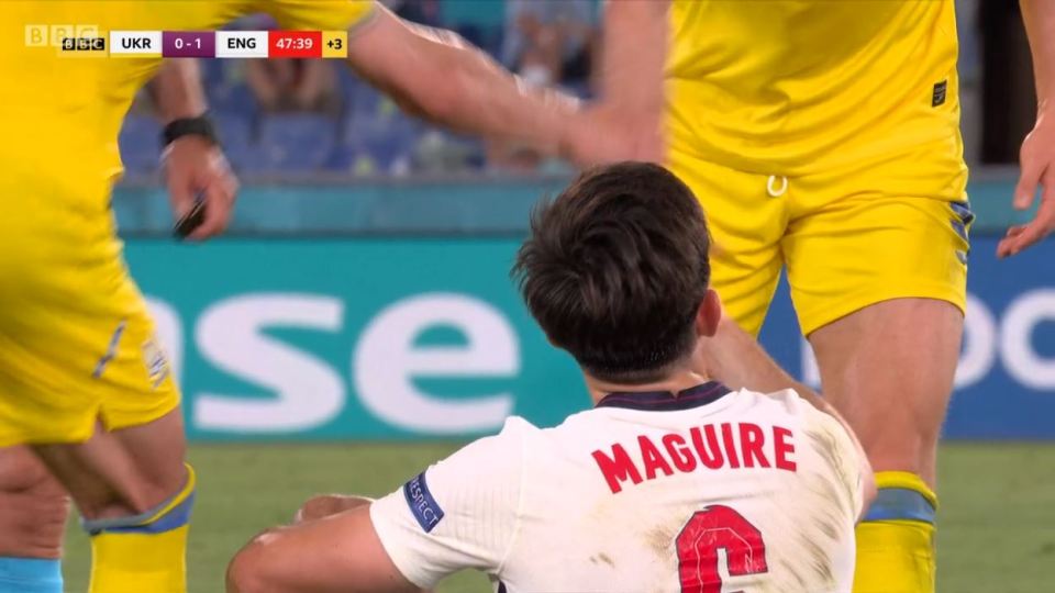 The odd incident occurred during England's 4-0 Euro 2020 win over Ukraine