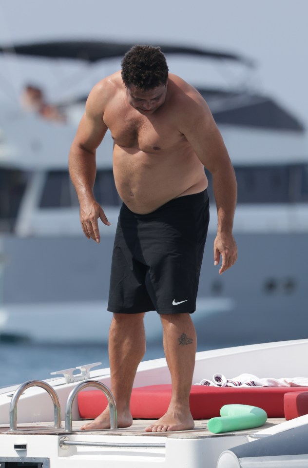 Ronaldo enjoyed a sunny holiday in Ibiza after his Real Valladolid side were relegated from LaLiga last season