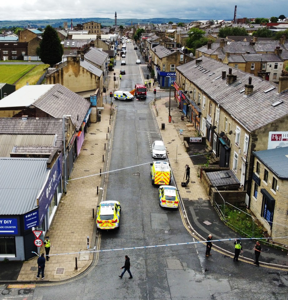 Emergency services rushed to the quiet street this morning