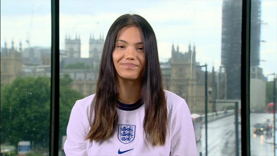 Raducanu appeared on the BBC in an England shirt after releasing her statement, saying she feels a lot better now