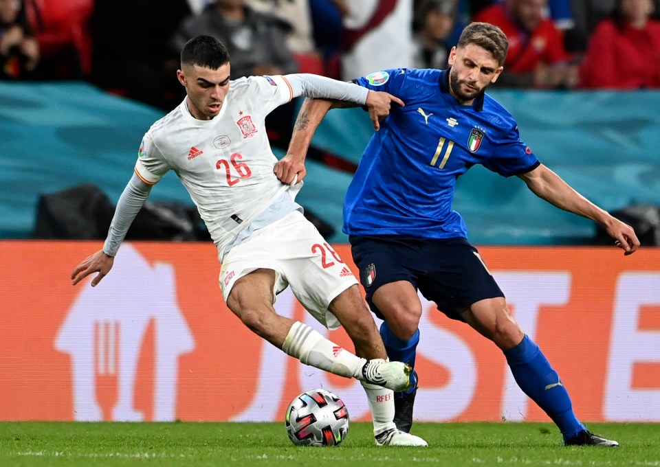 Pedri and his team-mates were beaten by Italy on penalties after a 1-1 extra-time finish