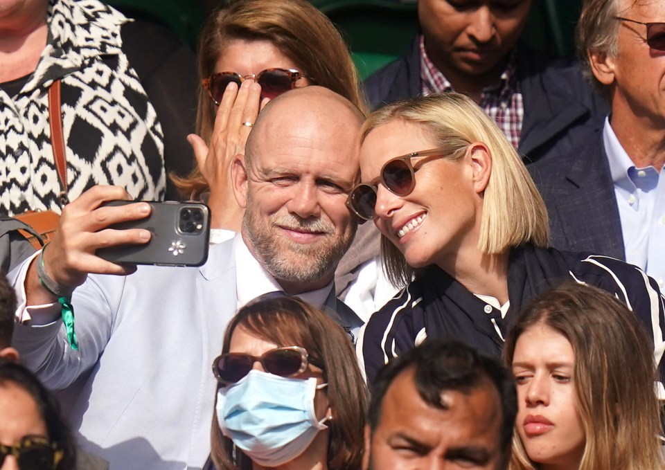 Zara and Mike Tindall also took a quick break from parenthood to watch the match