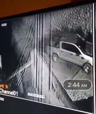 Dramatic footage shows a series of cars drive towards the President's home moments before the attack