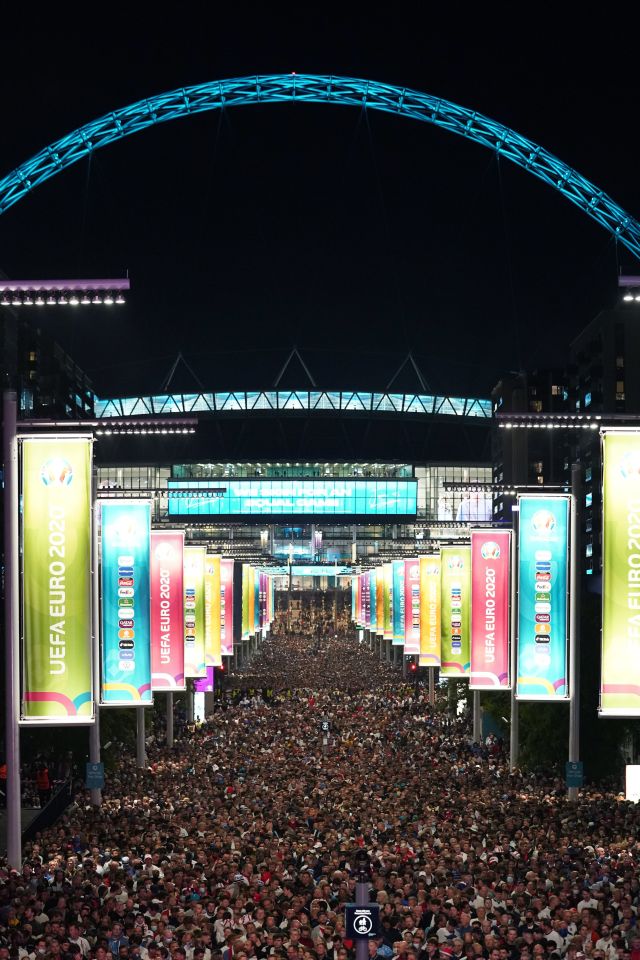 Thousands of fans packed the streets up and down the country after the Three Lions win