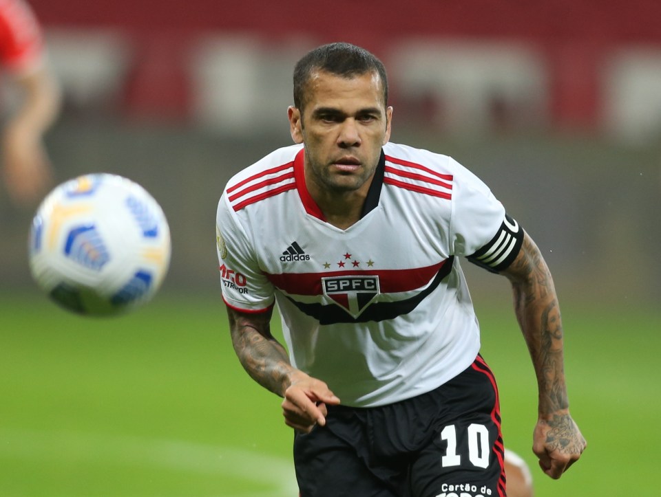 Dani Alves, 38, is yet to win an Olympic medal