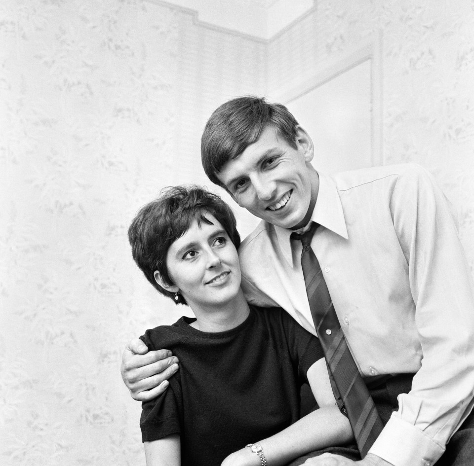 Goal hero Martin Peters  with wife Kathleen