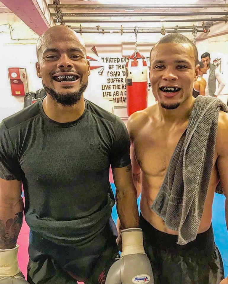 Chris Eubank Jr with his younger brother Sebastian