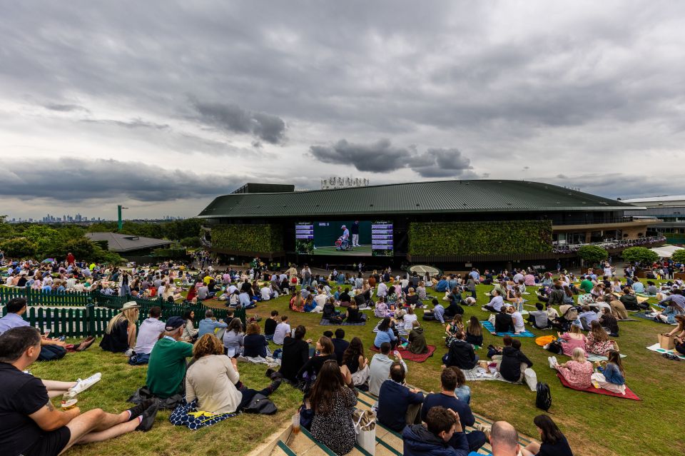 Cloudy skies didn't put fans off as they watched the tennis