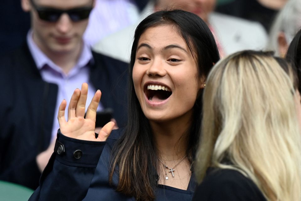 British tennis ace Emma Raducanu joined the Cambridges in the Royal box for the final