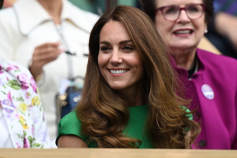 The patron of the All England Law Tennis and Croquet Club sat in the Royal box to watch the match