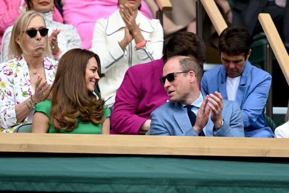 Kate and Wills chatted away together in the stands