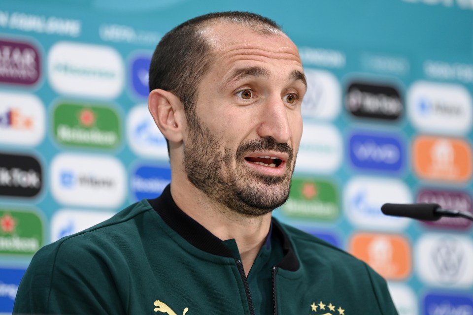 Chiellini will start in defence for Italy tonight against England