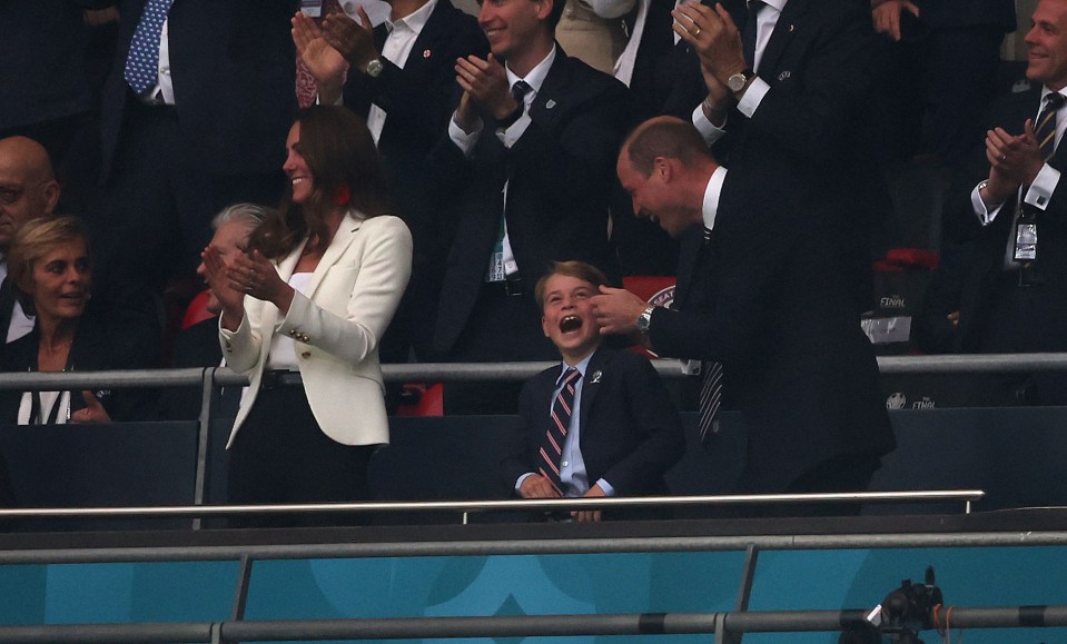 Prince George was seen having the time of his life with dad Prince William at the Euro 2020 final