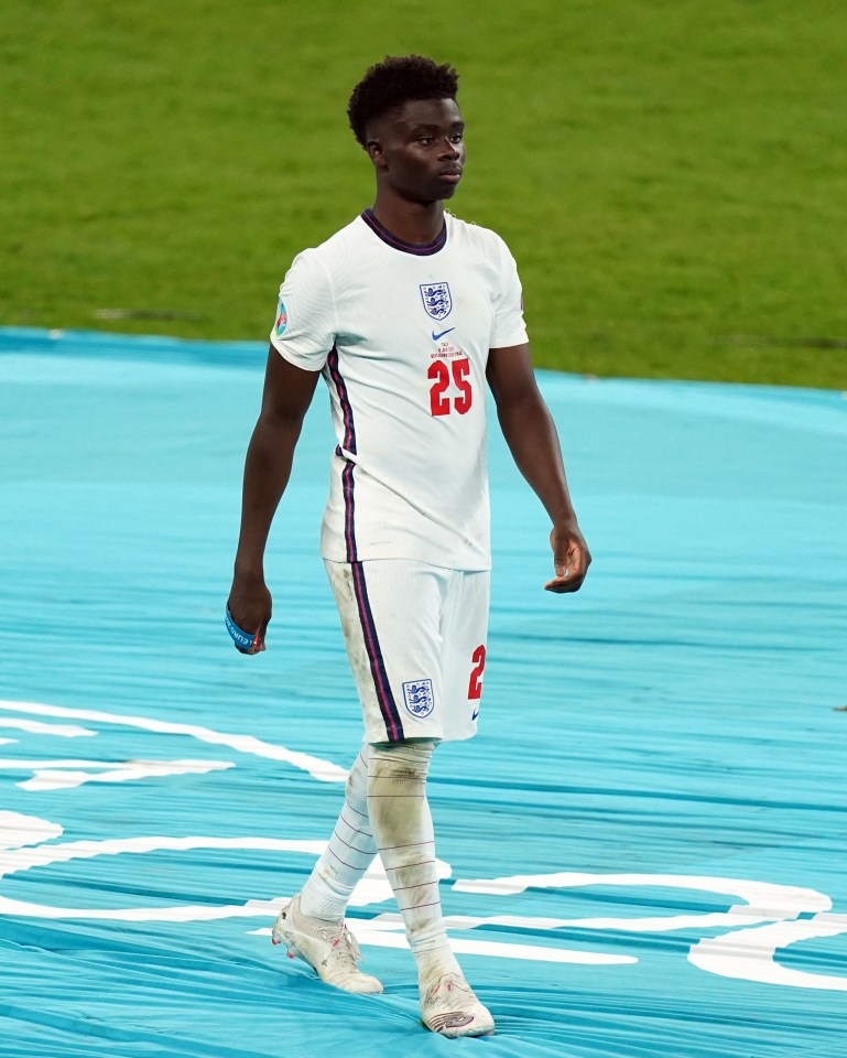 Teen Bukayo Saka was also targeted following England’s defeat to Italy on Sunday