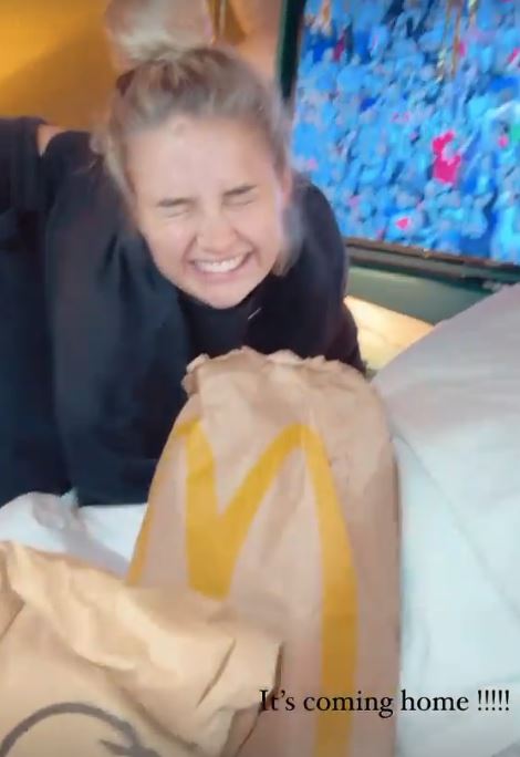 Molly-Mae was thrilled to end up in bed with Tommy Fury and a McDonald's