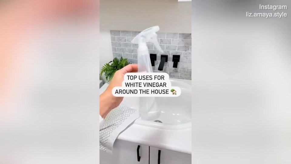 A mum has shared her three cleaning hacks using white vinegar