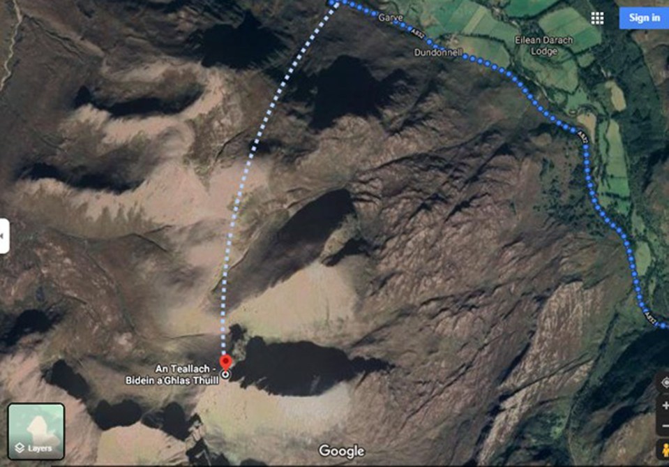 Another dangerous Google Maps route for An Teallach in the north-west Highlands could send walkers off a cliff, according to mountain experts