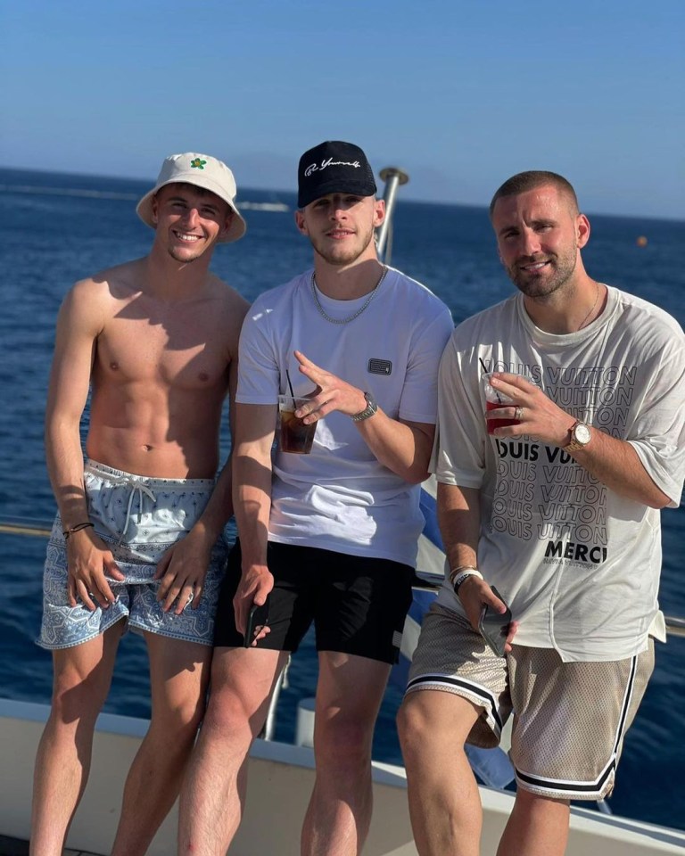 Rice is currently enjoying a well-earned break in Mykonos with fellow England stars Mason Mount and Luke Shaw