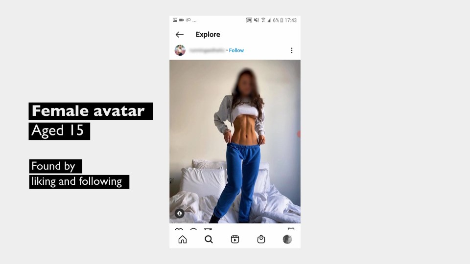 Another fake teen account was sent pro-anorexia content