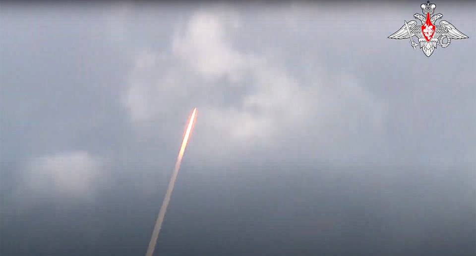 It streaks into the sky to intercept the high-speed ballistic target